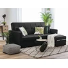 Beliani Trivietė išskleidžiama sofa GLOMMA, juoda