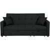 Beliani Trivietė išskleidžiama sofa GLOMMA, juoda