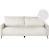 Beliani Trivietė išskleidžiama sofa HEMING, boucle audinys, dramblio kaulo balta