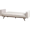 Beliani Trivietė išskleidžiama sofa HJULBY šviesiai smėlio spalvos
