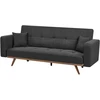 Beliani Trivietė išskleidžiama sofa HJULBY juoda