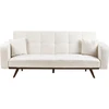 Beliani Trivietė išskleidžiama sofa HJULBY Boucle, kreminės spalvos