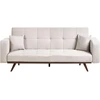 Beliani Trivietė išskleidžiama sofa HJULBY šviesiai smėlio spalvos