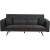 Beliani Trivietė išskleidžiama sofa HJULBY juoda