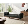Beliani Trivietė išskleidžiama sofa HJULBY juoda