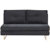 Beliani Trivietė išskleidžiama sofa JERSLEV, juoda