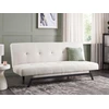Beliani Trivietė išskleidžiama sofa LEEDS, balta