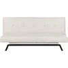 Beliani Trivietė išskleidžiama sofa LEEDS, balta