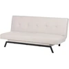Beliani Trivietė išskleidžiama sofa LEEDS, balta