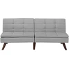 Beliani Trivietė išskleidžiama sofa RONNE šviesiai pilka