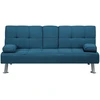 Beliani Trivietė išskleidžiama sofa ROXEN mėlyna