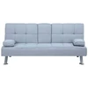 Beliani Trivietė išskleidžiama sofa ROXEN šviesiai pilka
