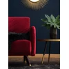 Beliani Trivietė išskleidžiama sofa SENJA, veliūrinė, bordinė