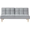 Beliani Trivietė išskleidžiama sofa SILJAN šviesiai pilka