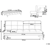 Beliani Trivietė išskleidžiama sofa SILJAN žalia