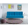 Beliani Trivietė išskleidžiama sofa SILJAN jūrinės mėlynos spalvos