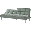 Beliani Trivietė išskleidžiama sofa SILJAN žalia