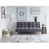 Beliani Trivietė išskleidžiama sofa SILJAN tamsiai pilka