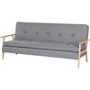 Beliani Trivietė išskleidžiama sofa TJORN šviesiai pilka