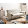 Beliani Trivietė išskleidžiama sofa VAYLA kreminės baltos spalvos