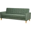 Beliani Trivietė išskleidžiama sofa VEHKOO tamsiai žalia