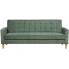Beliani Trivietė išskleidžiama sofa VEHKOO tamsiai žalia
