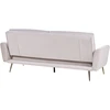 Beliani Trivietė išskleidžiama sofa VETTRE, veliūrinė, šviesiai smėlio spalvos