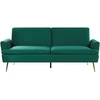 Beliani Trivietė išskleidžiama sofa VETTRE, veliūras, tamsiai žalia