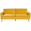 Beliani Trivietė išskleidžiama sofa VETTRE, veliūras, geltona