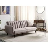 Beliani Trivietė išskleidžiama sofa VIMMERBY, šviesiai ruda