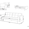 Beliani Trivietė išskleidžiama sofa VISNES veliūrinė aukso ruda