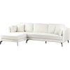 Beliani Trivietė kampinė sofa ALTAN, boucle audinys, dramblio kaulo spalva, dešininė