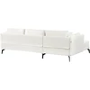Beliani Trivietė kampinė sofa ALTAN, boucle audinys, dramblio kaulo spalva, dešininė