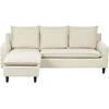 Beliani Trivietė kampinė sofa ELVENES, šviesiai smėlio spalvos, pritaikoma