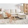 Beliani Trivietė kampinė sofa ELVENES, šviesiai smėlio spalvos