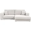 Beliani Trivietė kampinė sofa LOFOTEN kreminės spalvos kairinė