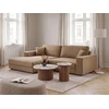 Beliani Trivietė kampinė sofa LOFOTEN ruda, dešininė
