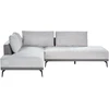 Beliani Trivietė kampinė sofa MYKEN šviesiai pilka, dešininė