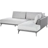 Beliani Trivietė kampinė sofa MYKEN šviesiai pilka, kairinė