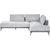 Beliani Trivietė kampinė sofa MYKEN šviesiai pilka, kairinė