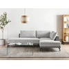 Beliani Trivietė kampinė sofa MYKEN šviesiai pilka, kairinė