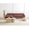 Beliani Trivietė kampinė sofa SOSJO bordo spalvos, dešininė