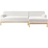 Beliani Trivietė kampinė sofa SOSJO, Boucle audinys, dramblio kaulo spalva, kairinė