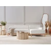 Beliani Trivietė kampinė sofa SOSJO, Boucle audinys, dramblio kaulo spalva, kairinė