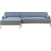 Beliani Trivietė kampinė sofa SOSJO mėlyna, dešininė