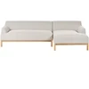 Beliani Trivietė kampinė sofa SOSJO, šviesiai smėlio spalvos, kairinė