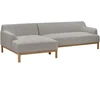 Beliani Trivietė kampinė sofa SOSJO šviesiai pilka dešininė