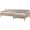 Beliani Trivietė kampinė sofa SOSJO, šviesiai ruda, kairinė