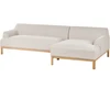 Beliani Trivietė kampinė sofa SOSJO, šviesiai smėlio spalvos, kairinė