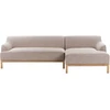 Beliani Trivietė kampinė sofa SOSJO, šviesiai ruda, kairinė